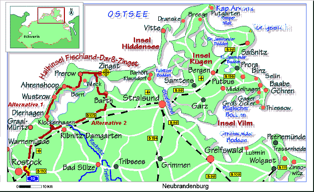 Anfahrtsbeschreibung Ferienhaus Zingst
